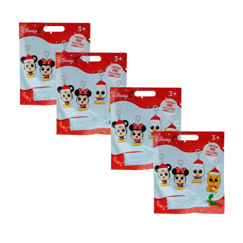 Disney Friends Doorables Rubber Clips, Blind Bag, 4